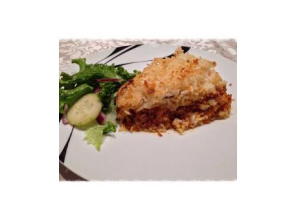 Empadão de Arroz com queijo