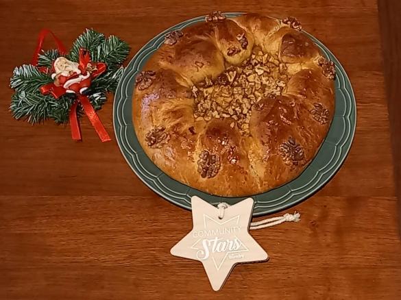 Bolo Rei de Maça e Canela - Massa Mãe