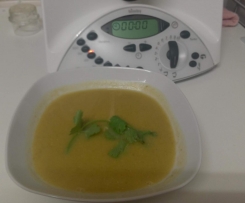 Creme de lentilhas com coentros