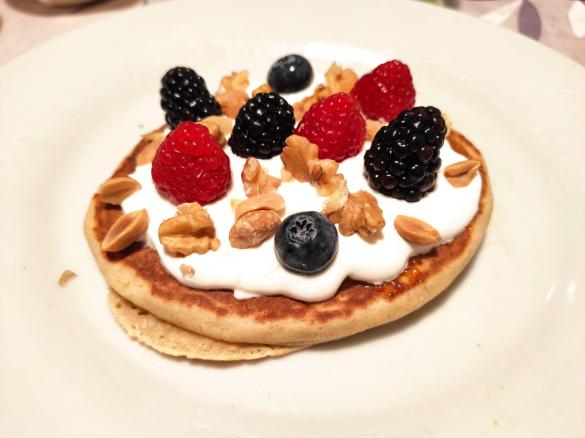 Panquecas americanas de aveia e banana