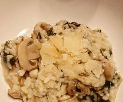 Risoto de cogumelos e espinafres da Lau