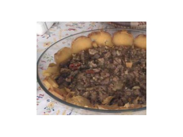 Seitan exótico com castanhas, cogumelos e manga