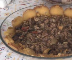 Seitan exótico com castanhas, cogumelos e manga