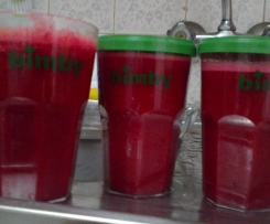 sumo de beterraba,cenoura e maça