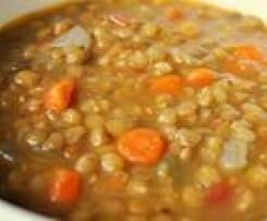 Sopa de lentilhas