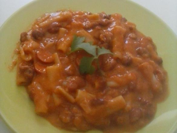 Massa com feijão