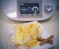 Farófias com creme de leite condensado