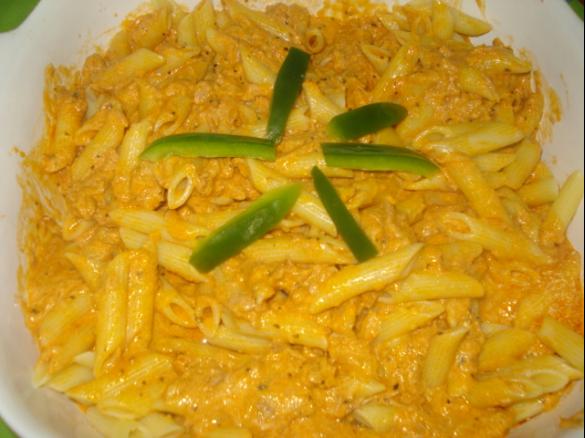 PENNE DE ATUM COM MANJERIÇÃO