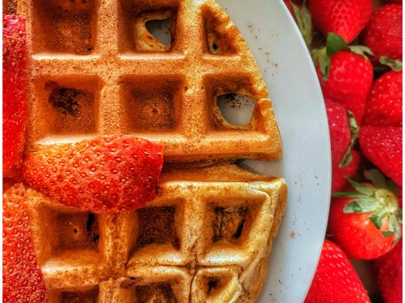 Waffle light de morango