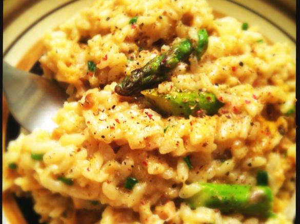 Risotto de Alheira com Espargos