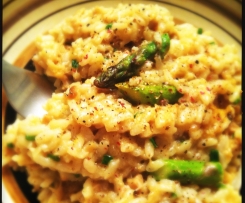 Risotto de Alheira com Espargos