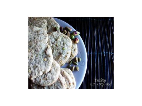 bolachas de pistáchio e cardamomo