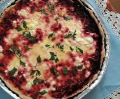 Tarte de beterraba e queijo feta (adaptada da receita do Blog do Casal Mistério)