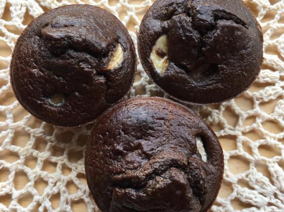 Queques de alfarroba e banana