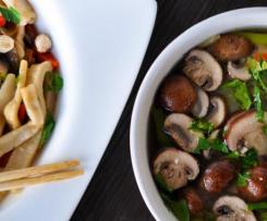 Sopa de miso com udon de arroz