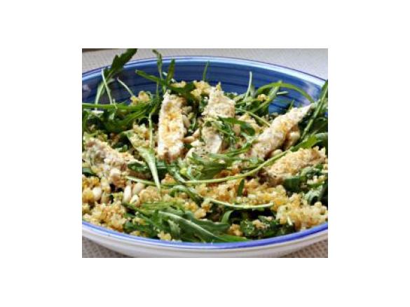 Salada de Frango e Rúcula com Bulgur
