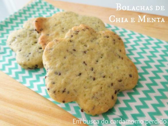 Bolachas de chia e menta