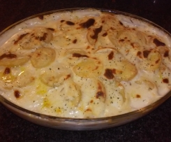 Grattin de batata e courgete