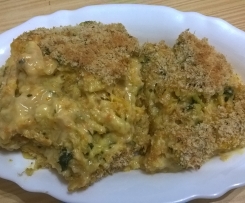 Atum com espinafres e cenoura