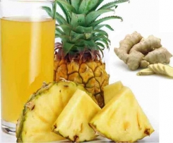 Sumo de Ananas e  Laranja aromatizado c/ gengibre