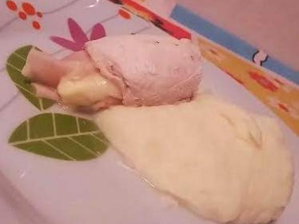 Bifes de Frango Recheados com Queijo e Fiambre na Varoma