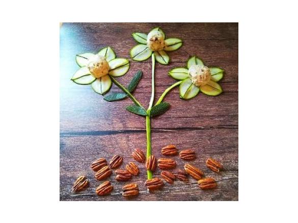 Sorvete de Courgete com nozes pecan caramelizadas