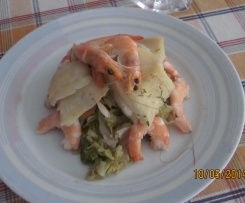 Bacalhau aromatizado ao vapor