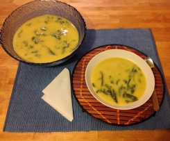 Sopa de legumes com nabiças e gengibre