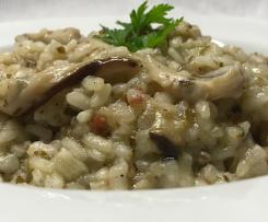 Risotto de cogumelos shitake