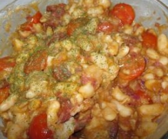 Salada de Feijão Branco com Linguiça