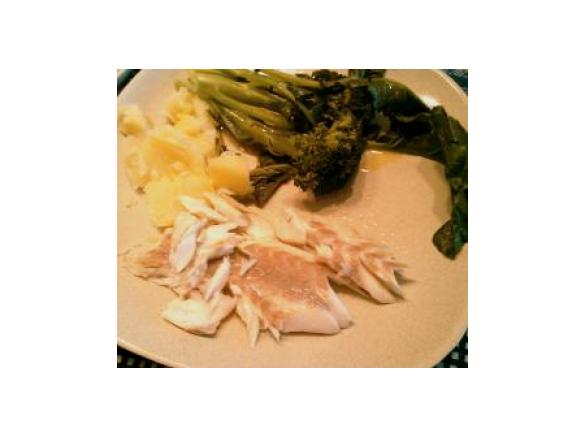 Robalo com ervas ao sal