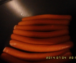 Salchichas a vapor com ervas aromáticas