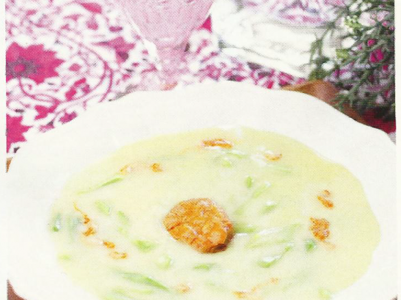 Sopa de feijão verde bacon e farinheira