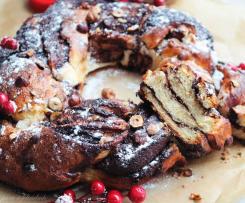 Coroa de Chocolate e Avelãs