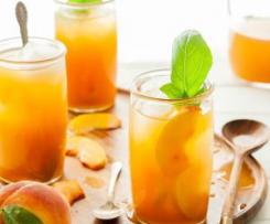 Chá gelado de pêssego imune-impulsionador