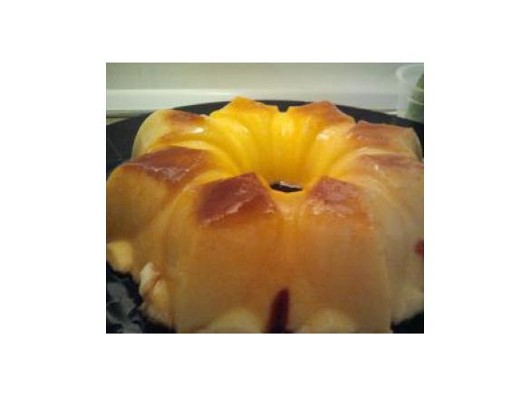 Pudim de bolacha de canela e baunilha