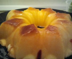 Pudim de bolacha de canela e baunilha