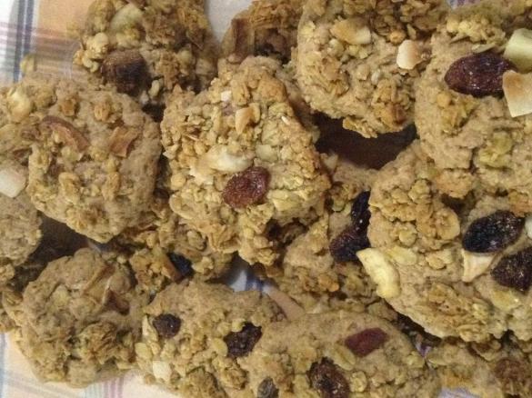 Biscoitos de aveia e granola