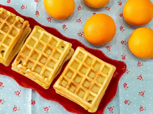 Waffles de laranja