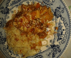 Frango na púcara com Fettuccini