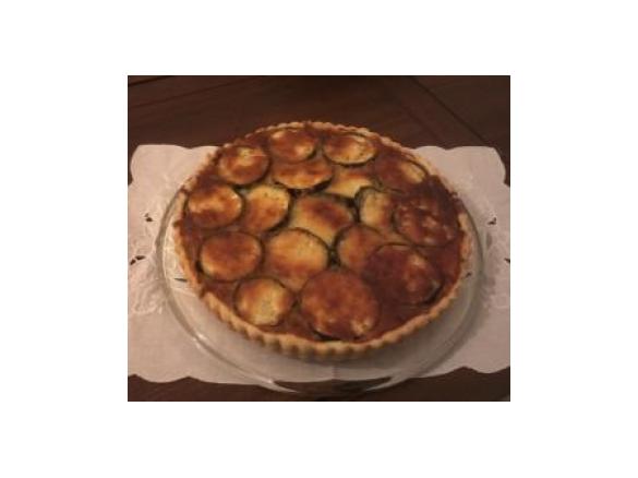 Tarte de frango com cogumelos e beringela (receita adaptada da revista Teleculinária, n.º 1777)