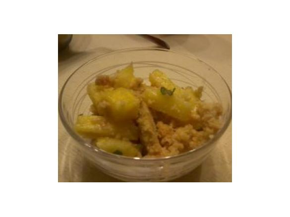 Crumble de Abacaxi e hortelã