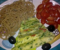 Omelete de espargos a vapor 