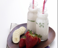 Iogurte líquido de Banana e Morango