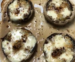 Cogumelos portobello recheados