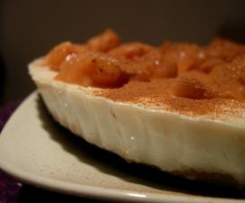Cheesecake light de banana, canela e iogurte