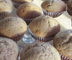 CUPCAKES DE BANANA E CHOCOLATE 