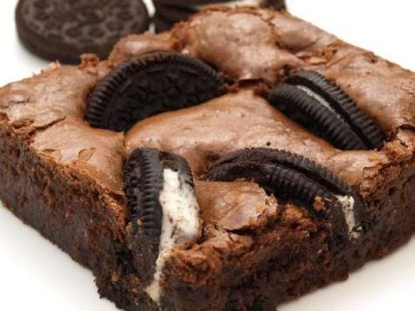 Brownie de bolachas de cacau