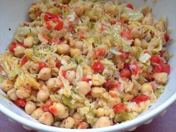 Estufado Couve-Lombarda com Grão