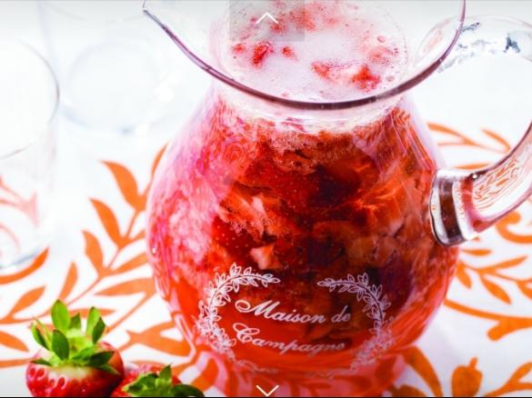 Sangria de Champanhe e Morango